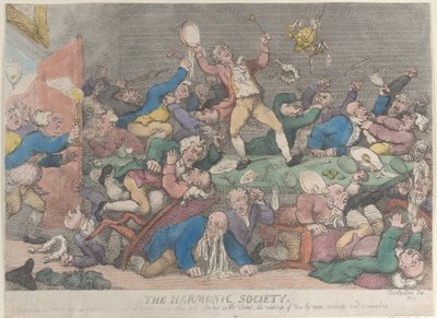 La Sociedad Armónica, [1810], reeditado 1811 de Thomas Rowlandson