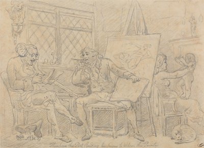 El historiador que inspira la mente del joven pintor de Thomas Rowlandson