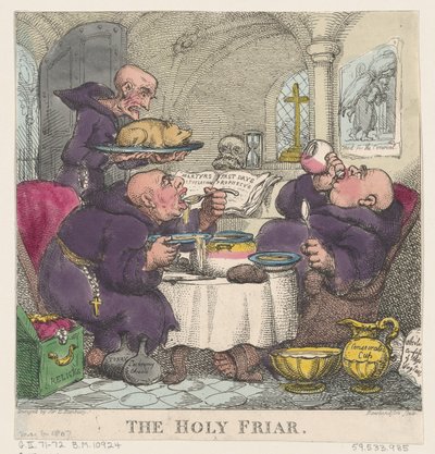 El Fraile Santo, 6 de mayo de 1807 de Thomas Rowlandson