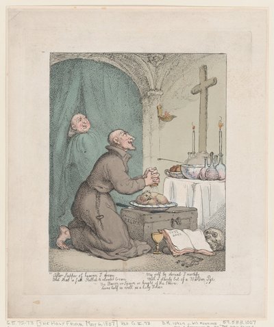 El Santo Fraile, 6 de mayo de 1807 de Thomas Rowlandson