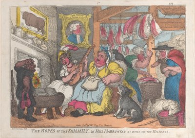 Las esperanzas de la familia, o la señorita Marrowfat en casa por las vacaciones, 1809-13 de Thomas Rowlandson