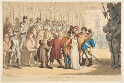 La armería de caballos en la Torre de Thomas Rowlandson