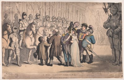 La armería de caballos en la Torre, 1 de enero de 1800 de Thomas Rowlandson