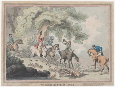 El cazador de La vida de un caballo de carreras, o El corredor de alta casta, 20 de julio de 1789 de Thomas Rowlandson