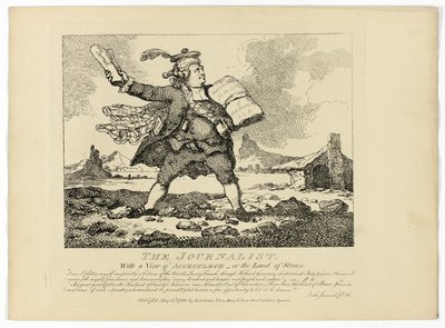 El Periodista, del Tour de Boswell por las Hébridas de Thomas Rowlandson