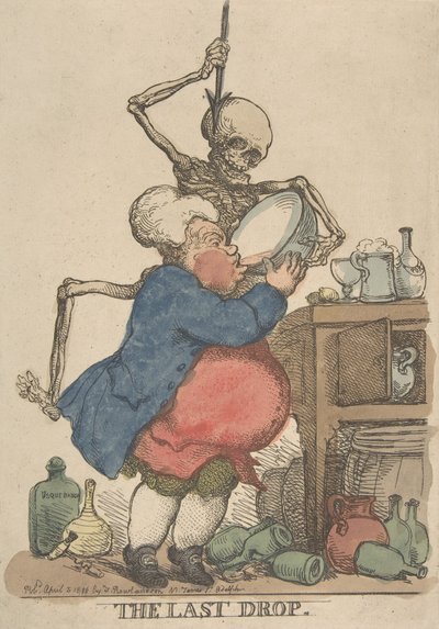 La última gota, 5 de abril de 1801 de Thomas Rowlandson