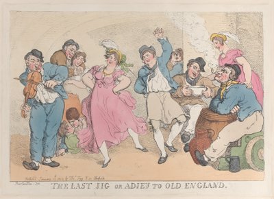 El último jig o adiós a la vieja Inglaterra, 20 de enero de 1818 de Thomas Rowlandson
