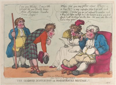 El escocés erudito o el error de los magistrados, 1812 de Thomas Rowlandson