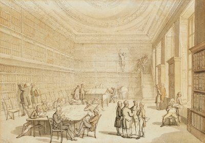 La biblioteca de la Real Institución, calle Albemarle de Thomas Rowlandson