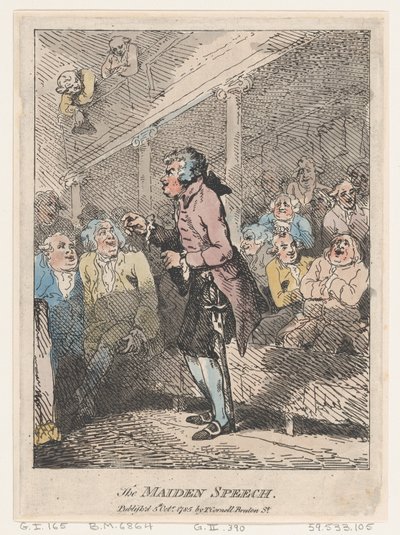 El discurso inaugural, 5 de octubre de 1785 de Thomas Rowlandson