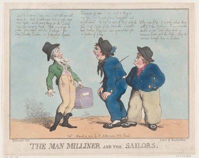 El sombrerero y los marineros, 4 de marzo de 1802 de Thomas Rowlandson