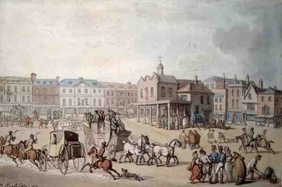 La plaza del mercado, Kingston-upon-Thames de Thomas Rowlandson