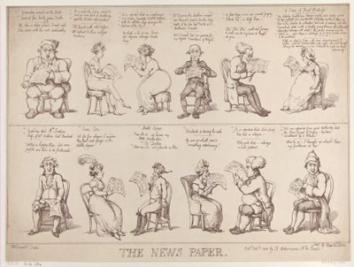El periódico, 1 de octubre de 1808 de Thomas Rowlandson