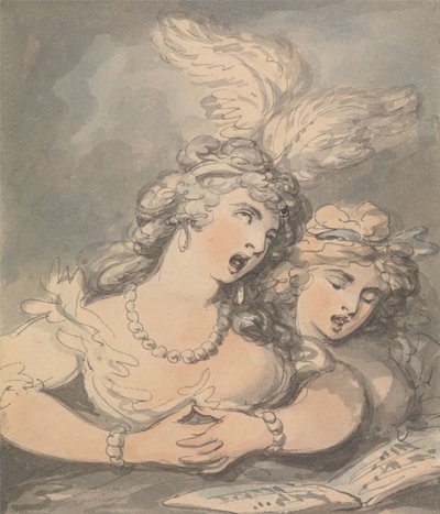 Los cantantes de ópera de Thomas Rowlandson