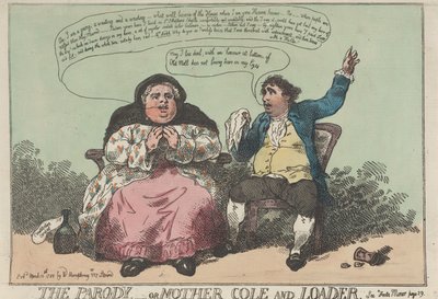 La parodia, o «Madre Cole y el líder» de Thomas Rowlandson