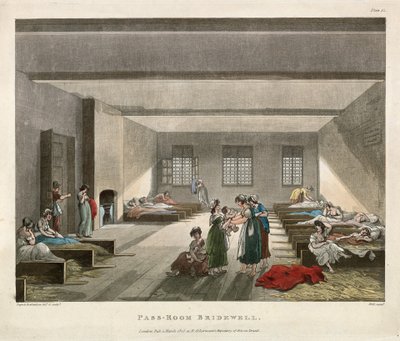 La sala de paso de la prisión de Bridewell de Thomas Rowlandson
