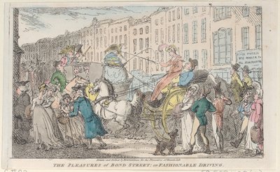 Los placeres de Bond Street: o conducción a la moda, 1807 de Thomas Rowlandson