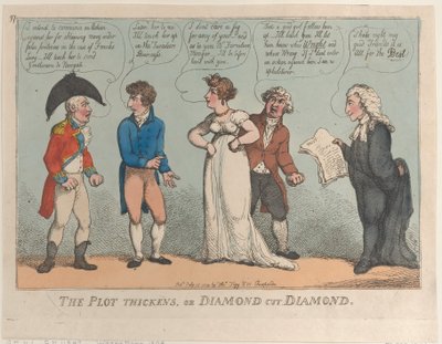 La trama se complica, o diamante corta diamante, 16 de julio de 1809 de Thomas Rowlandson