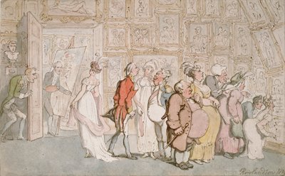 La antesala del pintor de retratos de Thomas Rowlandson