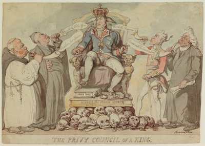 El consejo privado de un rey de Thomas Rowlandson