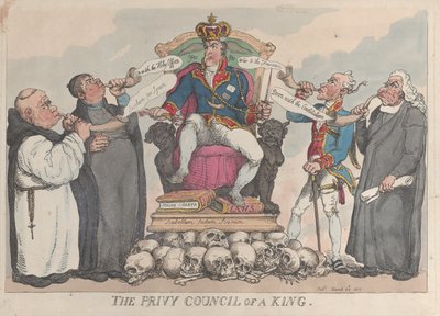 El consejo privado de un rey de Thomas Rowlandson