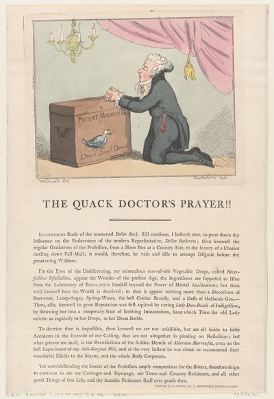 ¡La oración del doctor charlatán! de Thomas Rowlandson