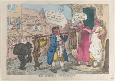 El comerciante de conejos, 1810 de Thomas Rowlandson