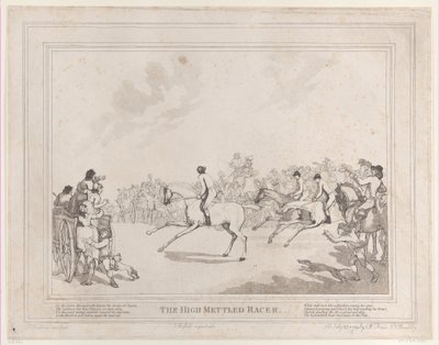 El caballo de carreras de La vida de un caballo de carreras, o El corredor de alta casta, 20 de julio de 1789 de Thomas Rowlandson