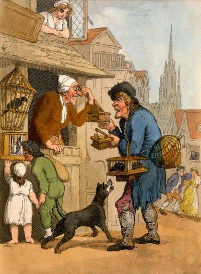 El vendedor de trampas para ratas de Cries of London, 1799 de Thomas Rowlandson