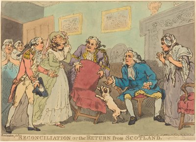 La reconciliación, o el regreso de Escocia de Thomas Rowlandson