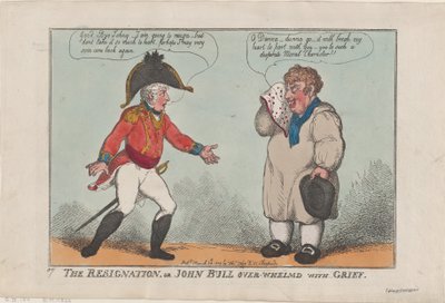 La Resignación, o John Bull Abrumado por la Tristeza, 24 de marzo de 1809 de Thomas Rowlandson