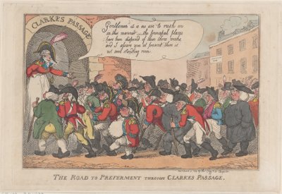 El camino al ascenso a través del Pasaje de Clarke, 5 de marzo de 1809 de Thomas Rowlandson