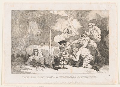 El Triste Descubrimiento del Aprendiz Desgraciado, 30 de noviembre de 1785 de Thomas Rowlandson