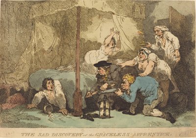 El triste descubrimiento, o el aprendiz desvergonzado de Thomas Rowlandson
