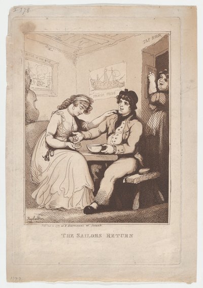 El regreso del marinero, 10 de octubre de 1799 de Thomas Rowlandson