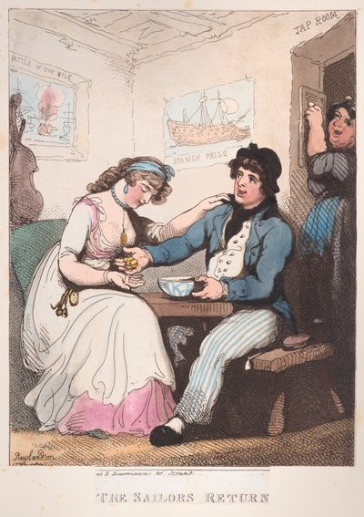 El regreso del marinero, 10 de octubre de 1799 de Thomas Rowlandson