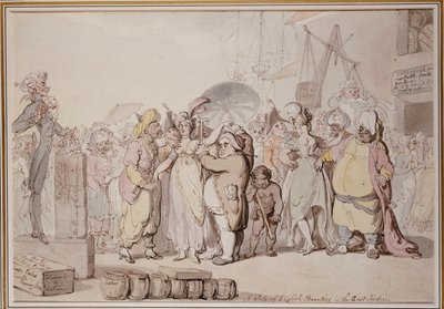 La venta de bellezas inglesas en las Indias Orientales, c.1810 de Thomas Rowlandson