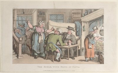 La regañona, con noticias de Olivia, del Vicar of Wakefield de Thomas Rowlandson
