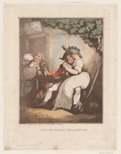 La partida del soldado, 10 de octubre de 1799 de Thomas Rowlandson