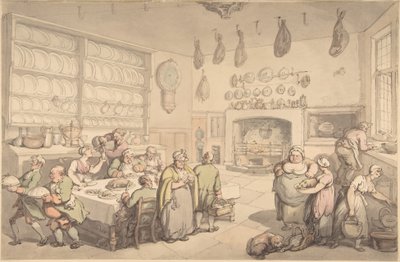 La cocina del escudero de Thomas Rowlandson