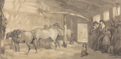 El establo de una posada, c.1790 de Thomas Rowlandson