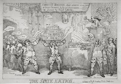 La subasta estatal, 1784 de Thomas Rowlandson
