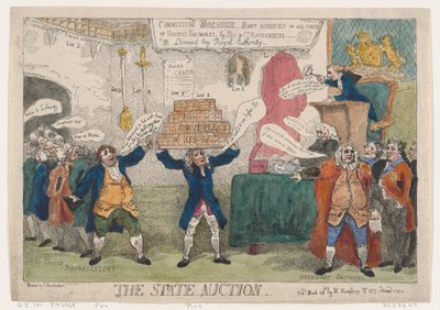La subasta estatal, 26 de marzo de 1784 de Thomas Rowlandson