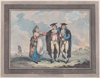 Los estudiantes, 1 de enero de 1793 de Thomas Rowlandson