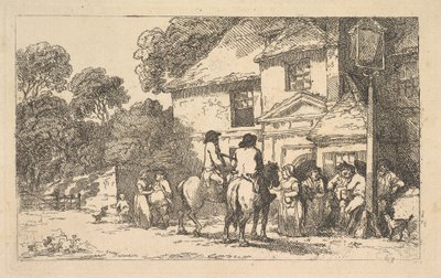 Las tres herraduras, una posada en el camino, 18 de diciembre de 1787 de Thomas Rowlandson