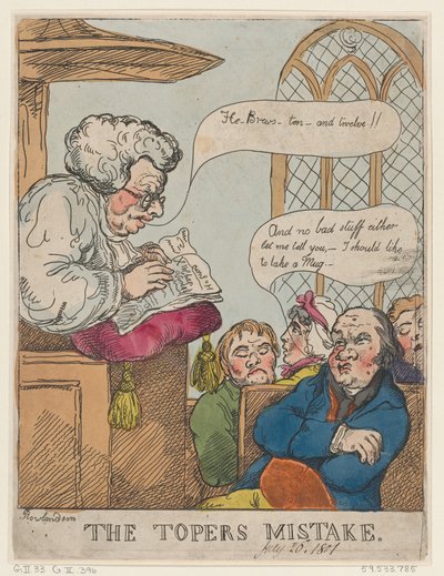 El Error del Bebedor de Thomas Rowlandson