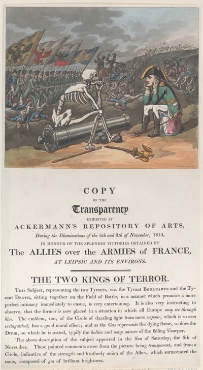 Los dos reyes del terror, noviembre de 1813 de Thomas Rowlandson