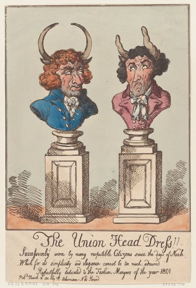 El tocado de la unión, 18 de marzo de 1801 de Thomas Rowlandson