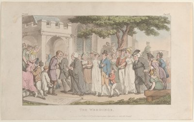 Las bodas, de El vicario de Wakefield, 1 de mayo de 1817 de Thomas Rowlandson