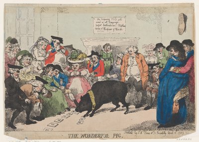 El cerdo maravilloso, 12 de abril de 1785 de Thomas Rowlandson
